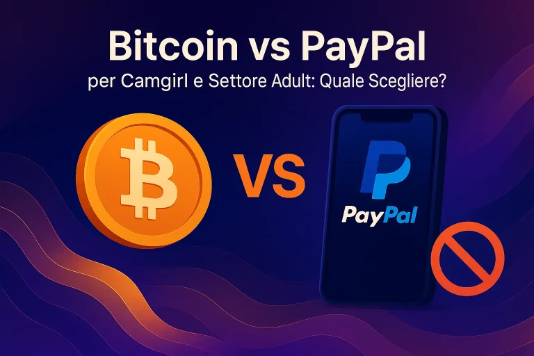 Bitcoin vs PayPal per Camgirl e Settore Adult - Quale Scegliere
